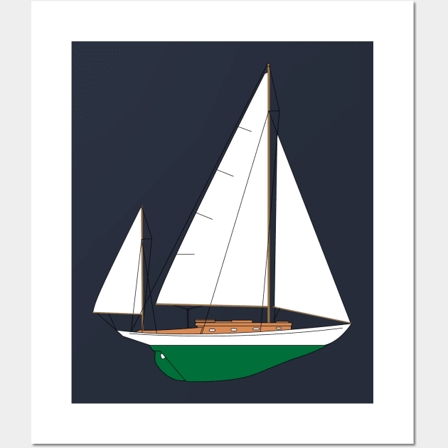 Concordia Yawl Sailboat Wall Art by CHBB